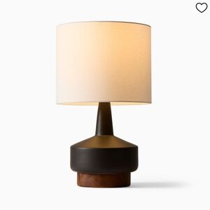 West Elm Wood + Ceramic Table Lamp